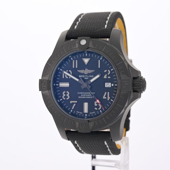 New Breitling Avenger Seawolf Night Mission V17319 45mm Men's Watch +B&P - Picture 4 of 8